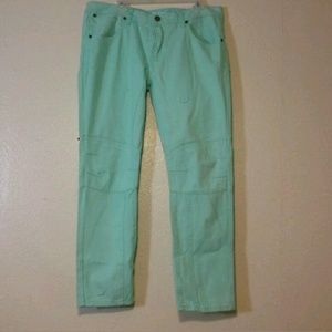 Trillnation mens Mint Blue Jeans Skinny 36x30